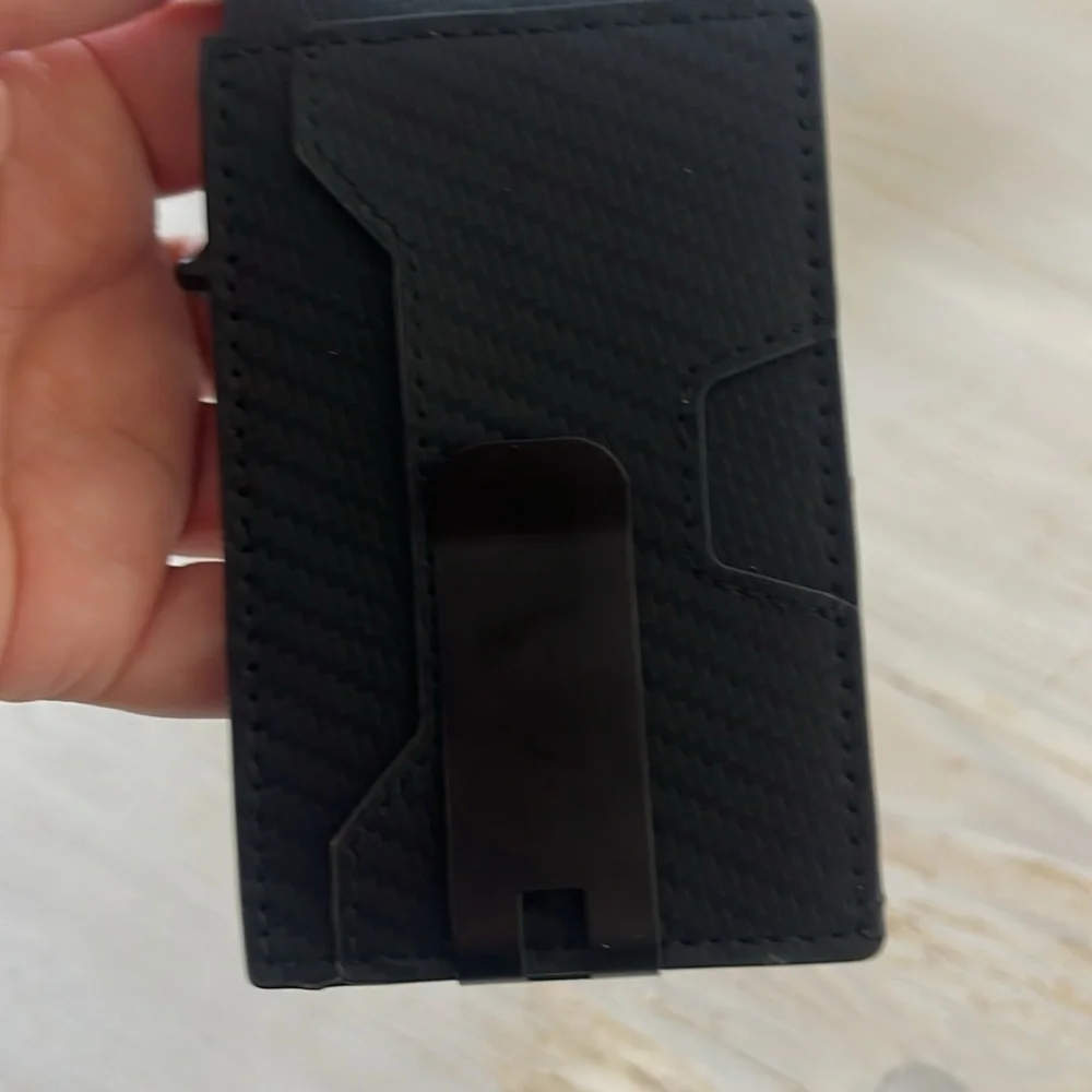 Himi RFID blocking wallet for men black leather NEW in box